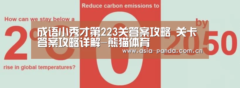 成语小秀才第223关答案攻略 关卡答案攻略详解-熊猫体育